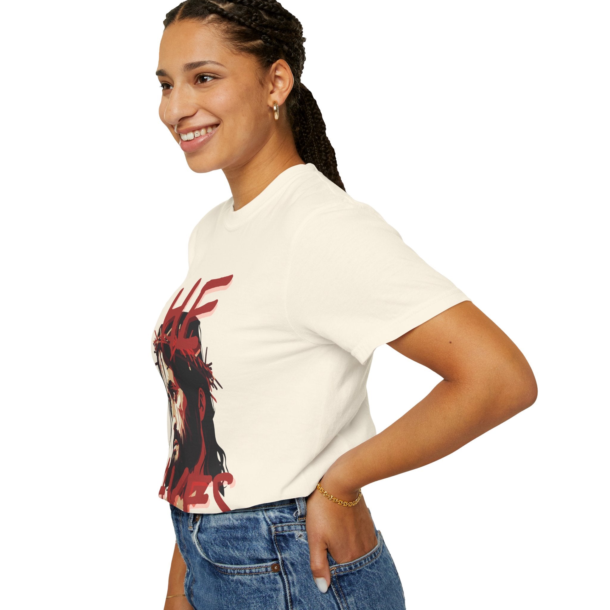 ‘He saves v2’ Woman’s T-shirt - Christian streetwear