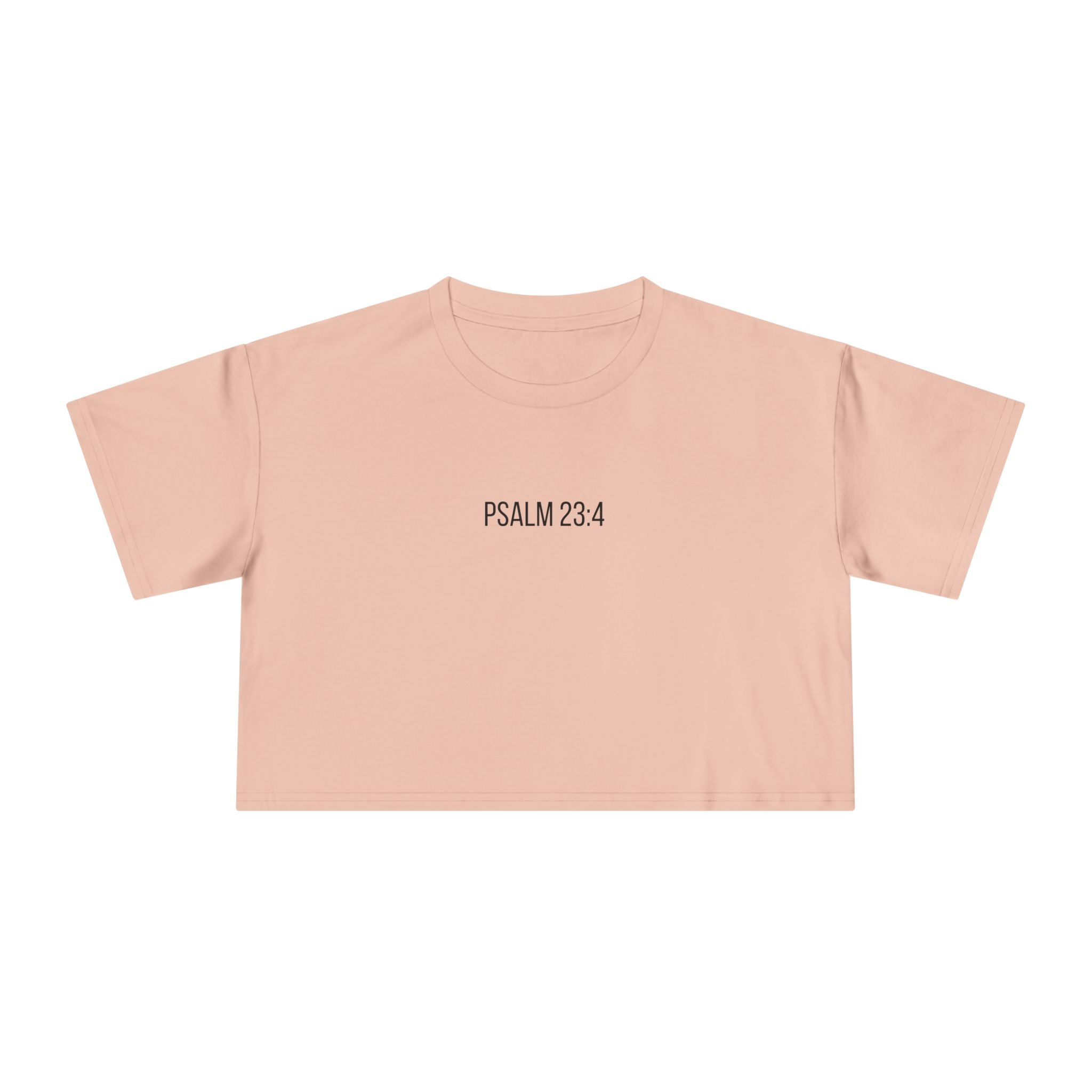 ‘Psalms 23:4’ Women's Crop Tee - Christian streetwear