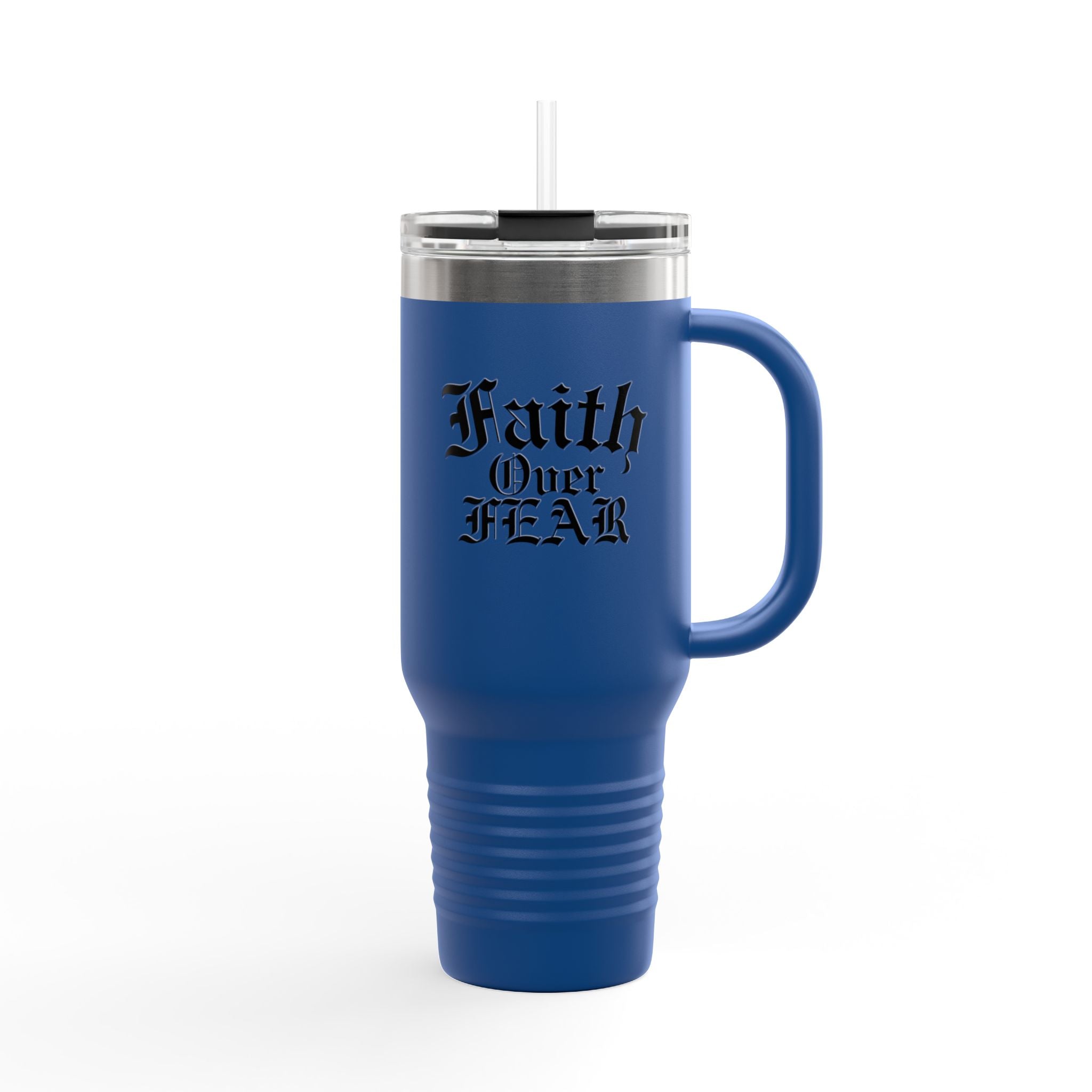 Faith Over Fear Insulated Travel Mug - 40oz Motivational Drinkware