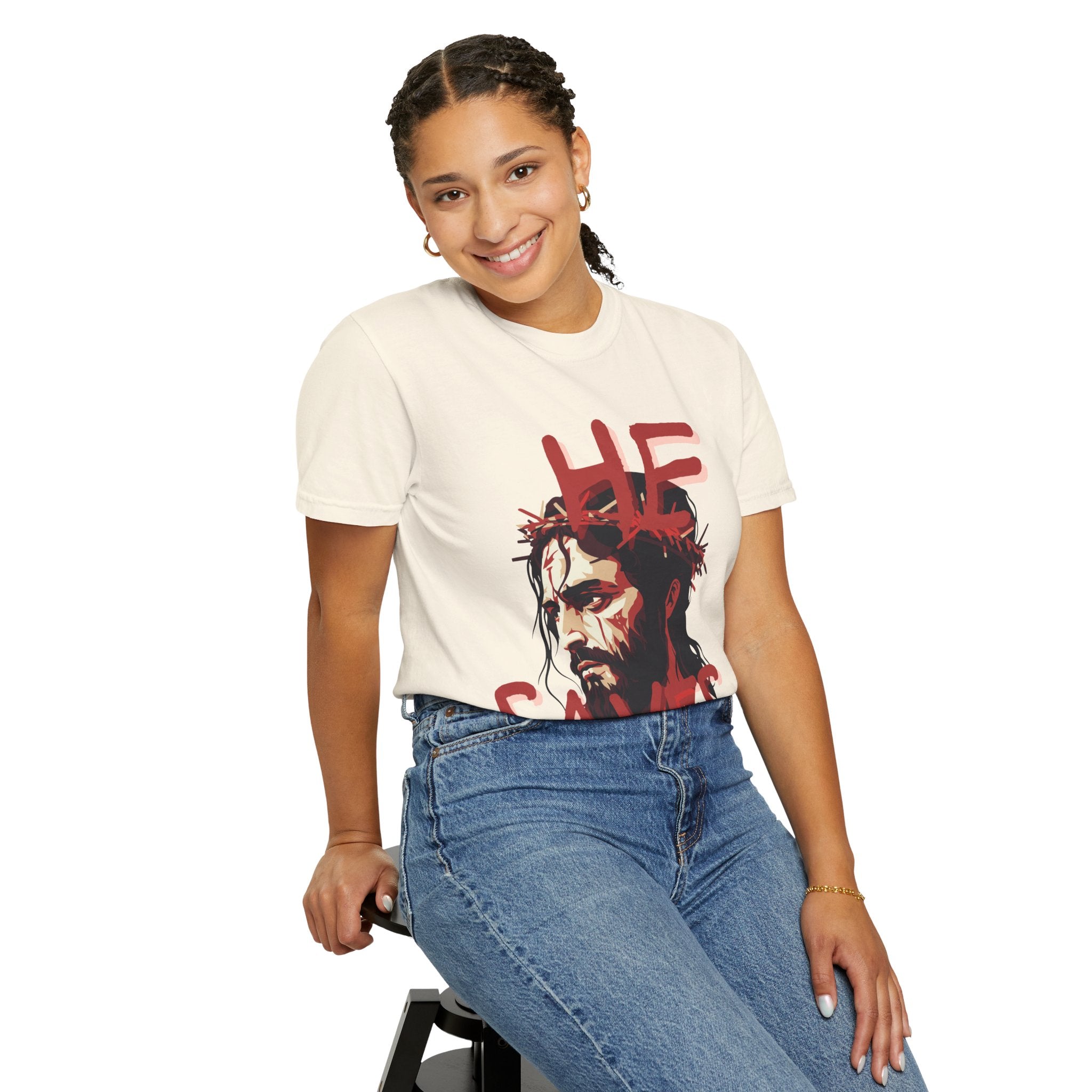 ‘He saves v2’ Woman’s T-shirt - Christian streetwear