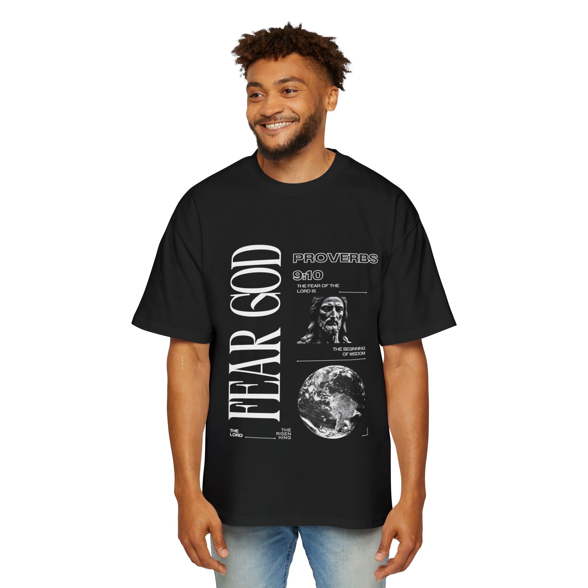'Fear GOD' Heavy Oversized Tee - Christian Streetwear