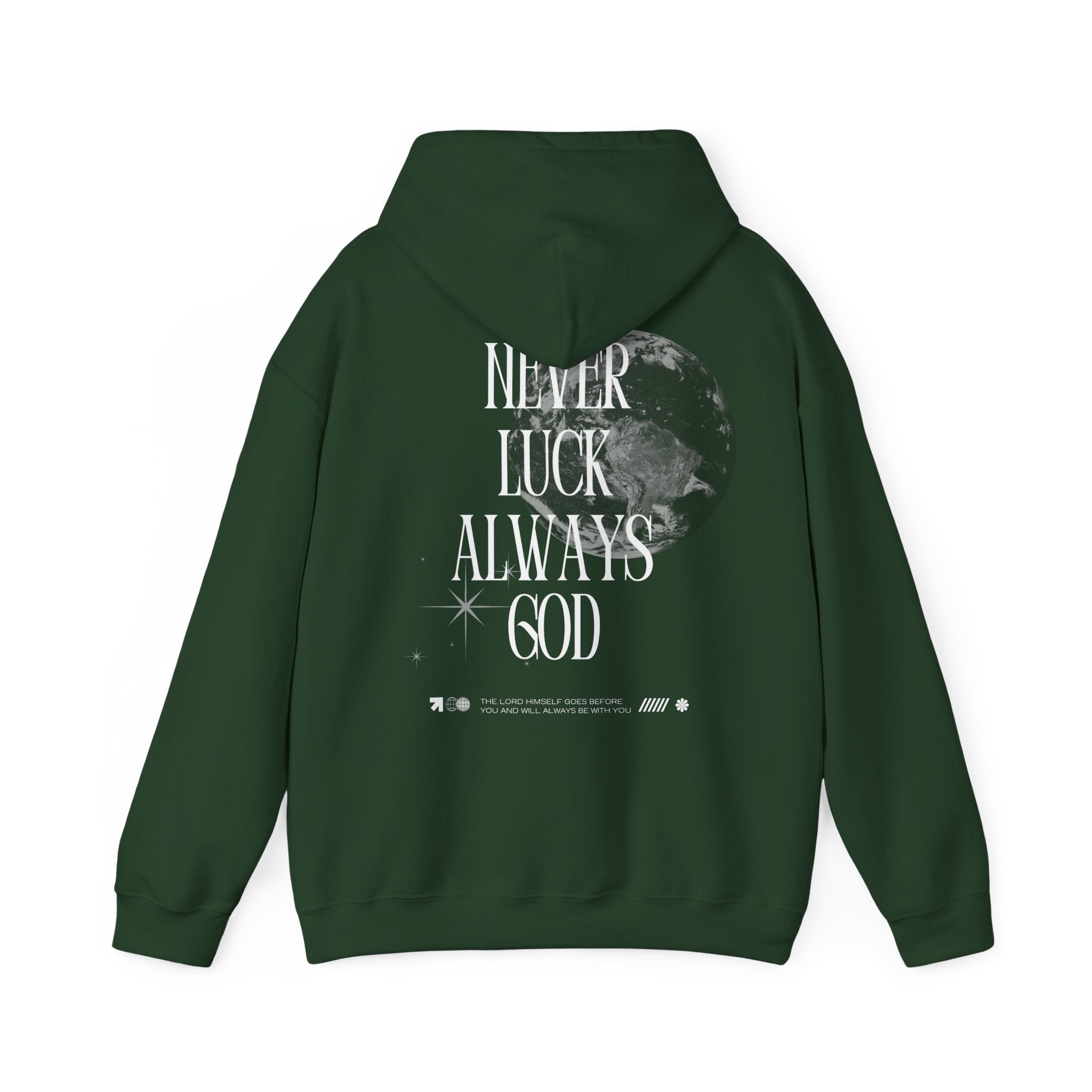 'Never Luck' Unisex Heavy Blend™ - Christian Streetwear