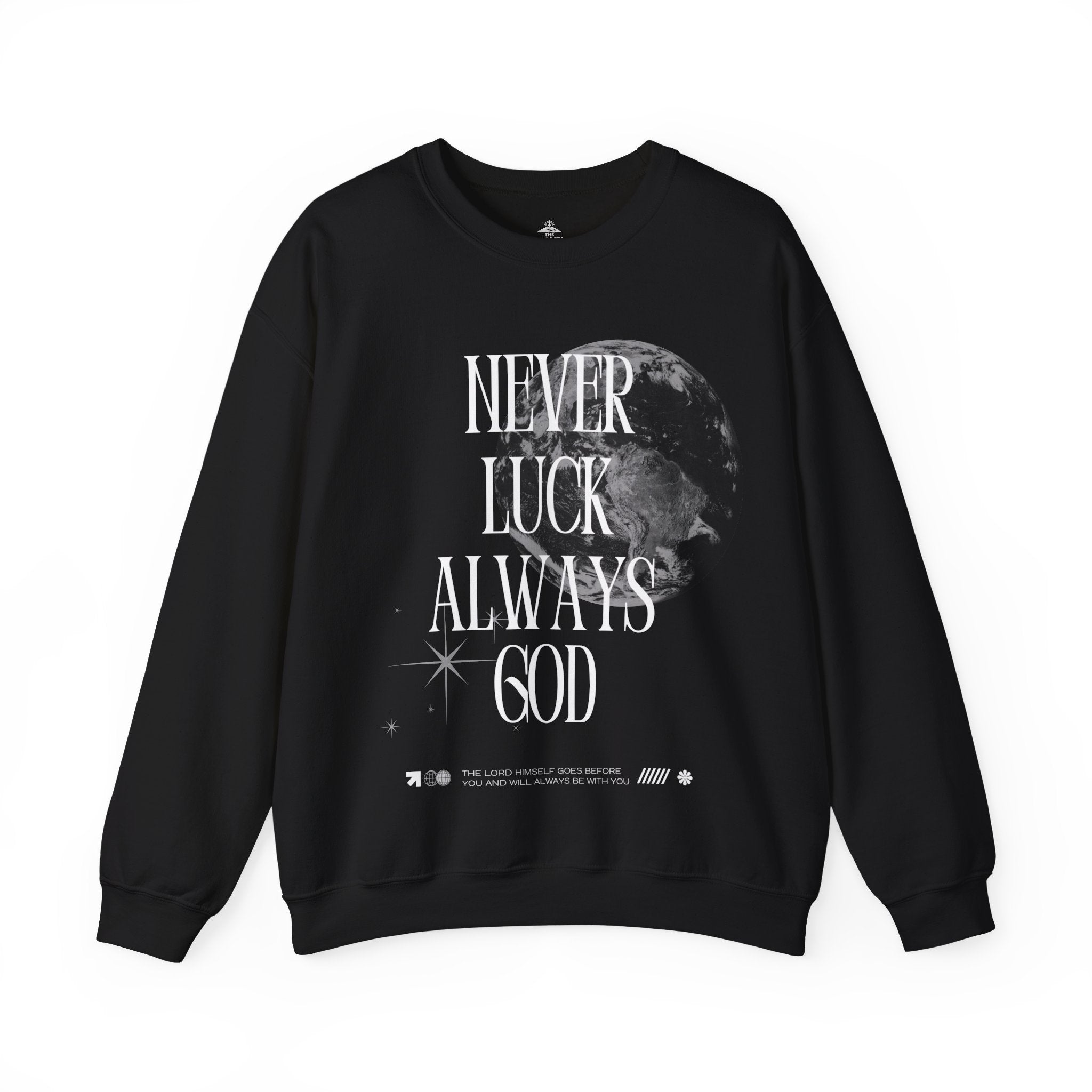 ‘Never luck’ Heavy Blend™ Crewneck - Christian streetwear