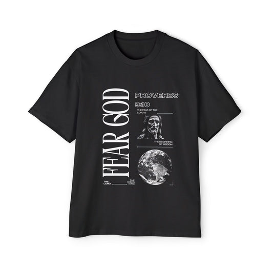 'Fear GOD' Heavy Oversized Tee - Christian Streetwear