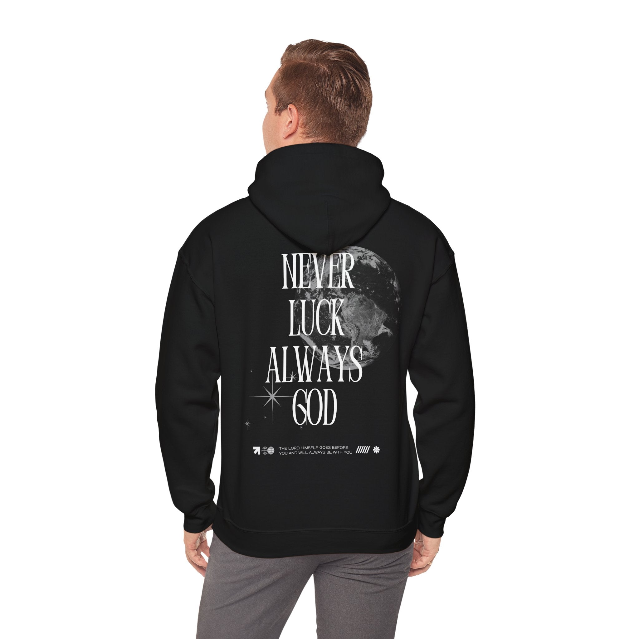'Never Luck' Unisex Heavy Blend™ - Christian Streetwear