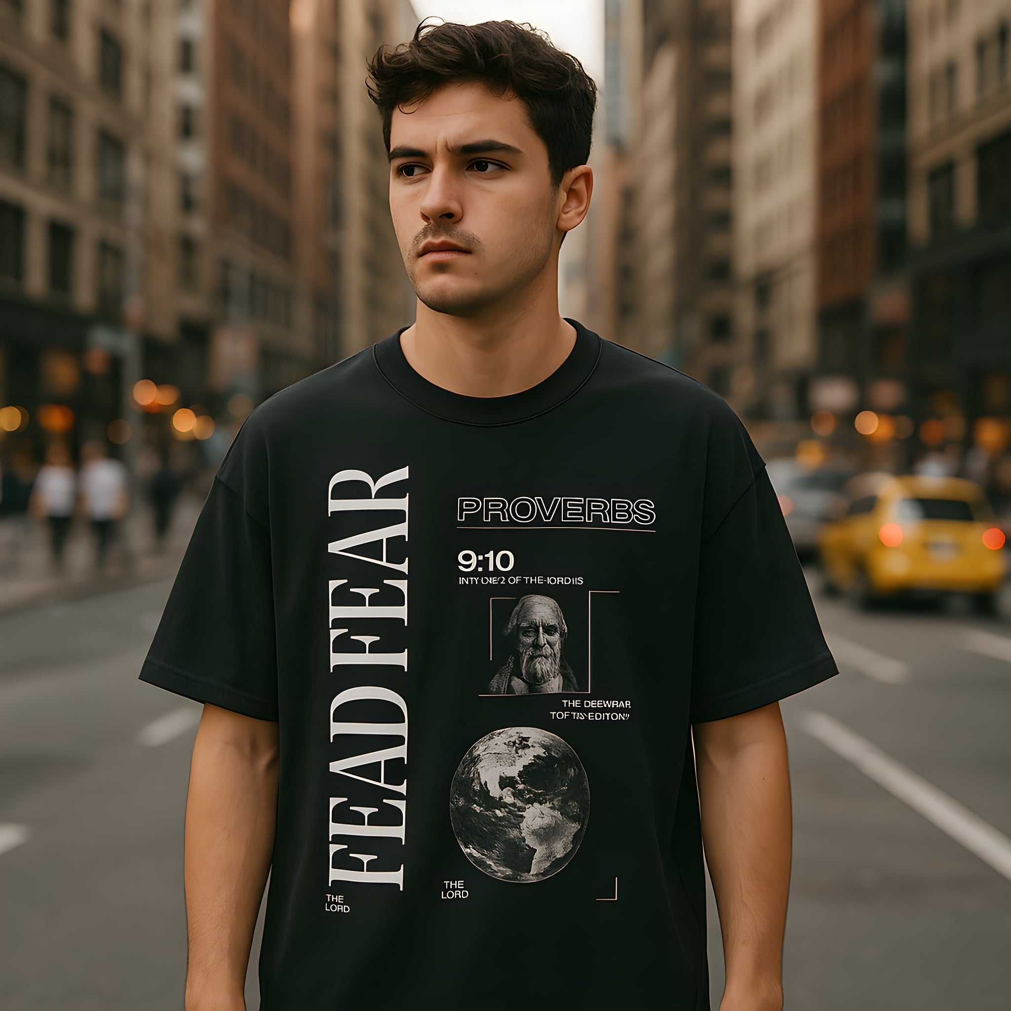 'Fear GOD' Heavy Oversized Tee - Christian Streetwear