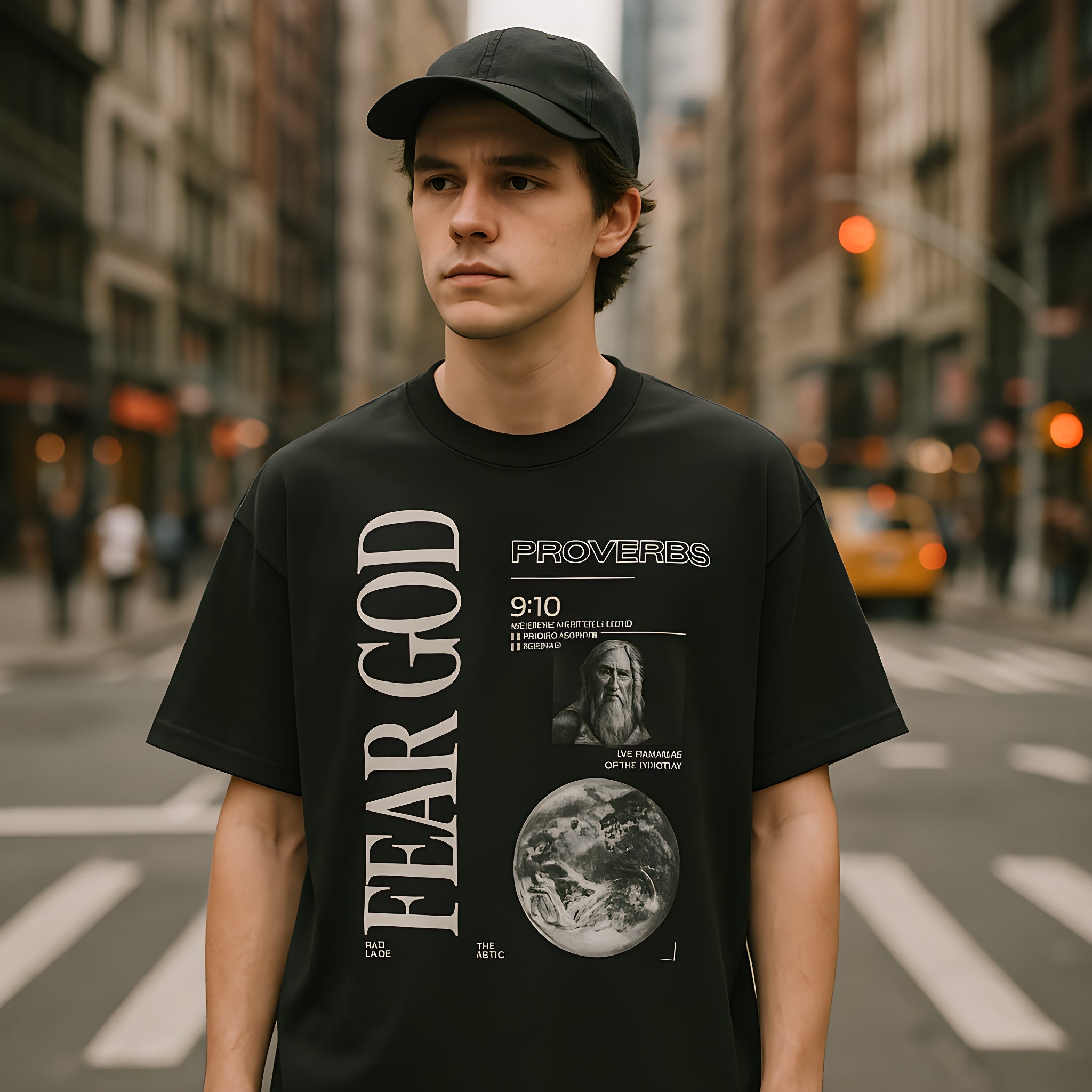 'Fear GOD' Heavy Oversized Tee - Christian Streetwear