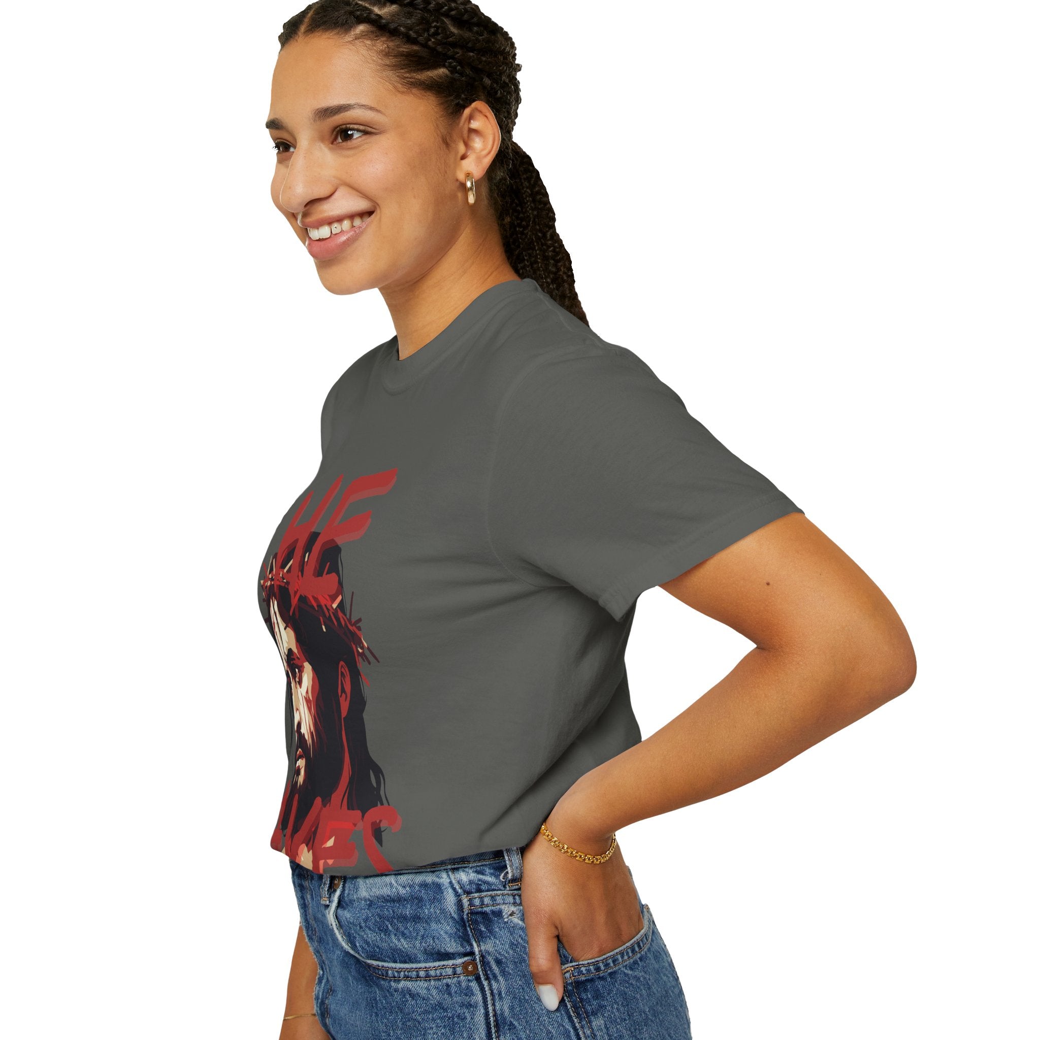 ‘He saves v2’ Woman’s T-shirt - Christian streetwear