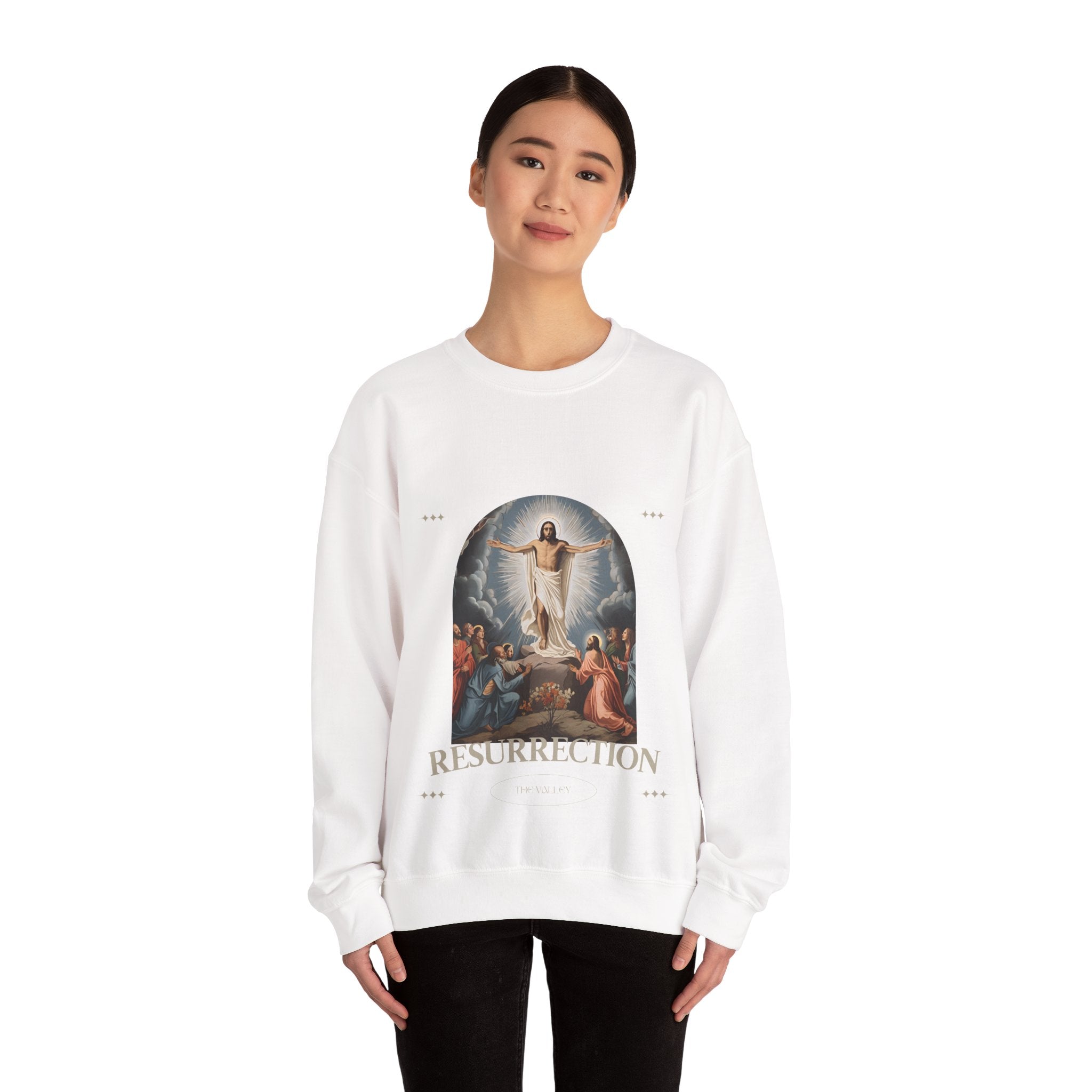 'Resurrection' Unisex Heavy Blend Crewneck - Christian Streetwear
