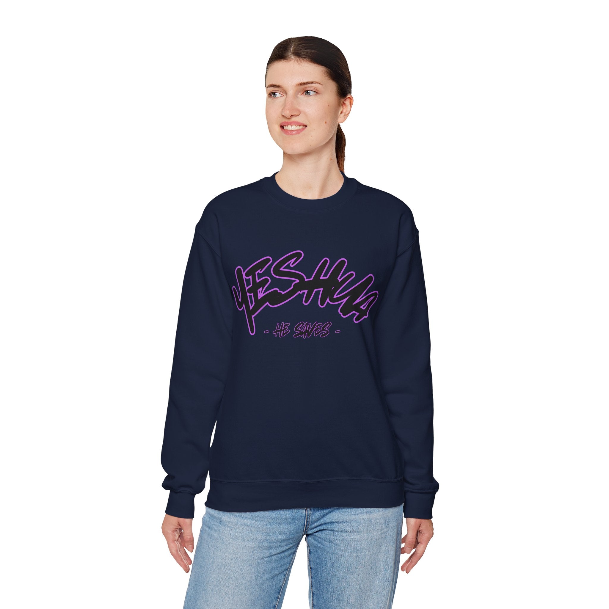 ‘Yeshua’ Heavy Blend™ Crewneck - Christian streetwear