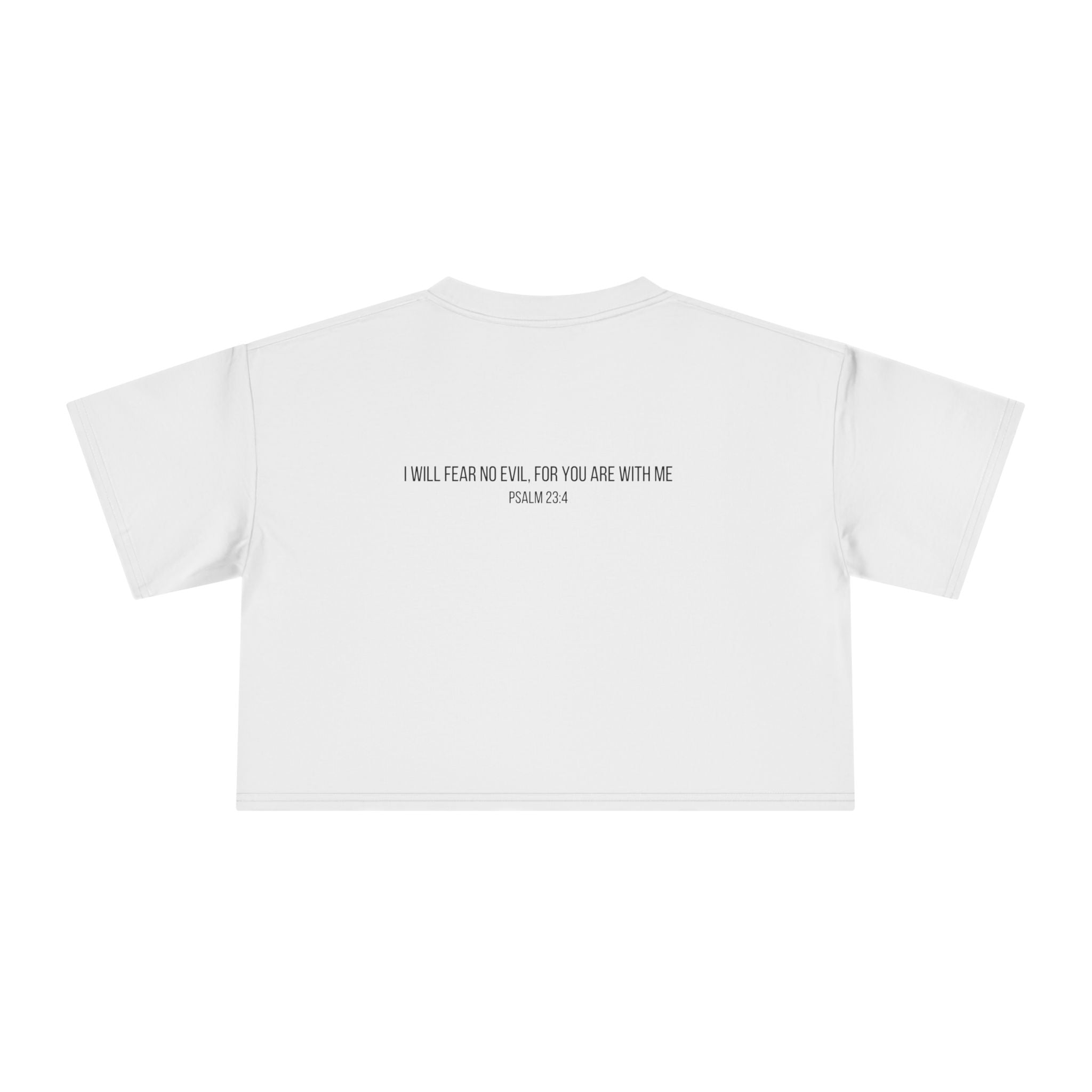 ‘Psalms 23:4’ Women's Crop Tee - Christian streetwear