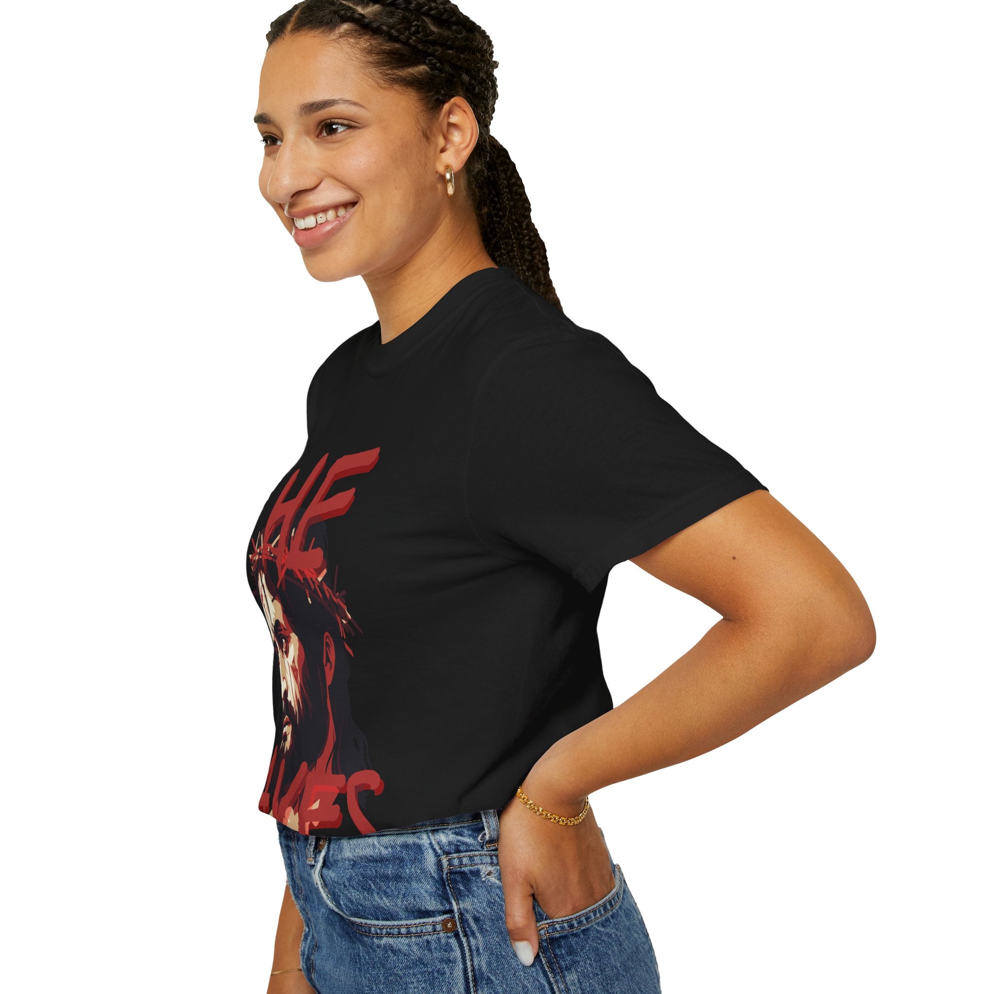 ‘He saves v2’ Woman’s T-shirt - Christian streetwear