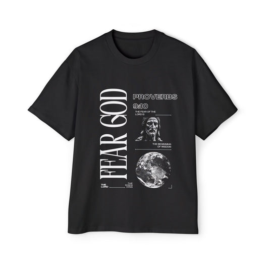 'Fear GOD' Heavy Oversized Tee - Christian Streetwear