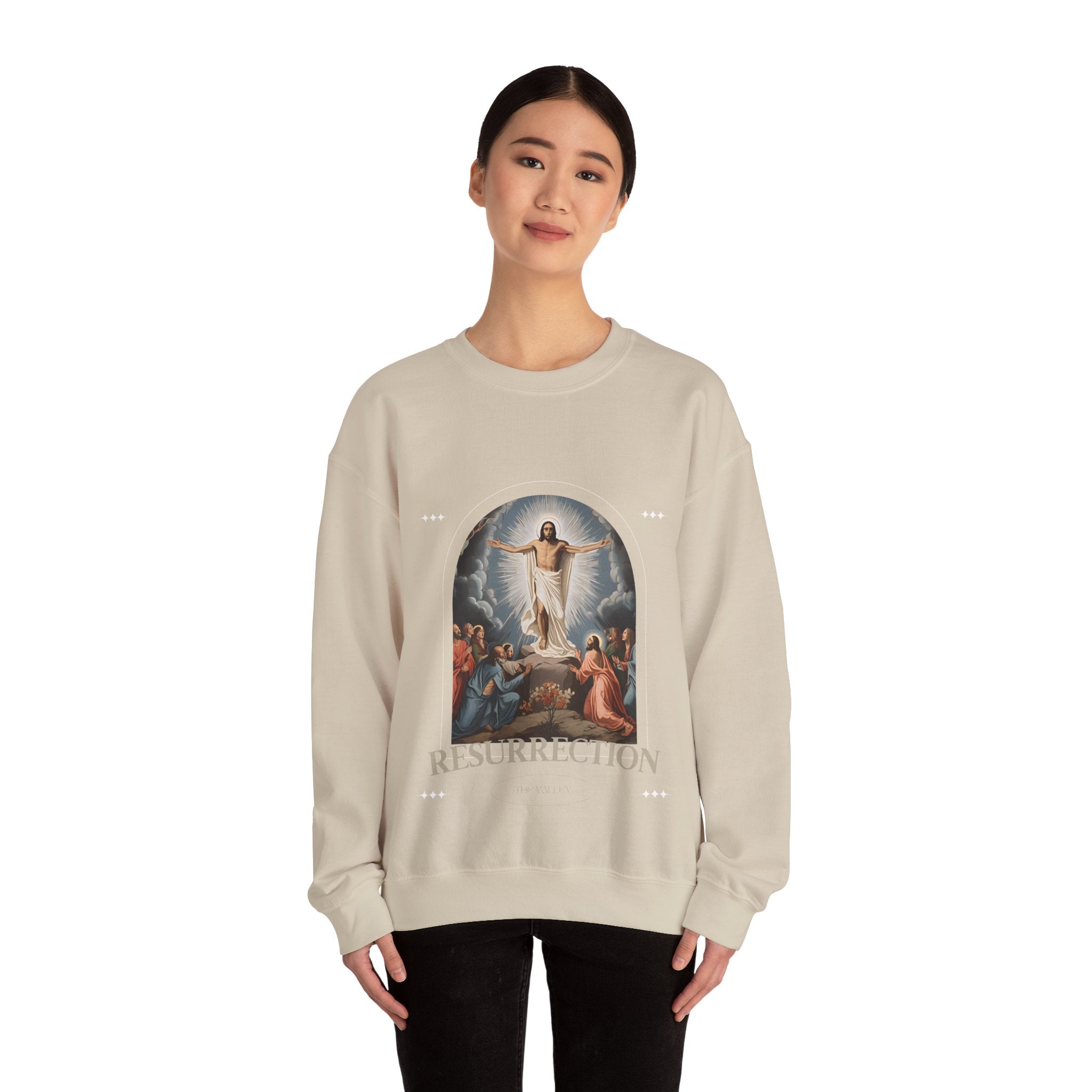 'Resurrection' Unisex Heavy Blend Crewneck - Christian Streetwear