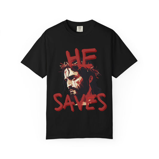‘He saves v2’ Woman’s T-shirt - Christian streetwear