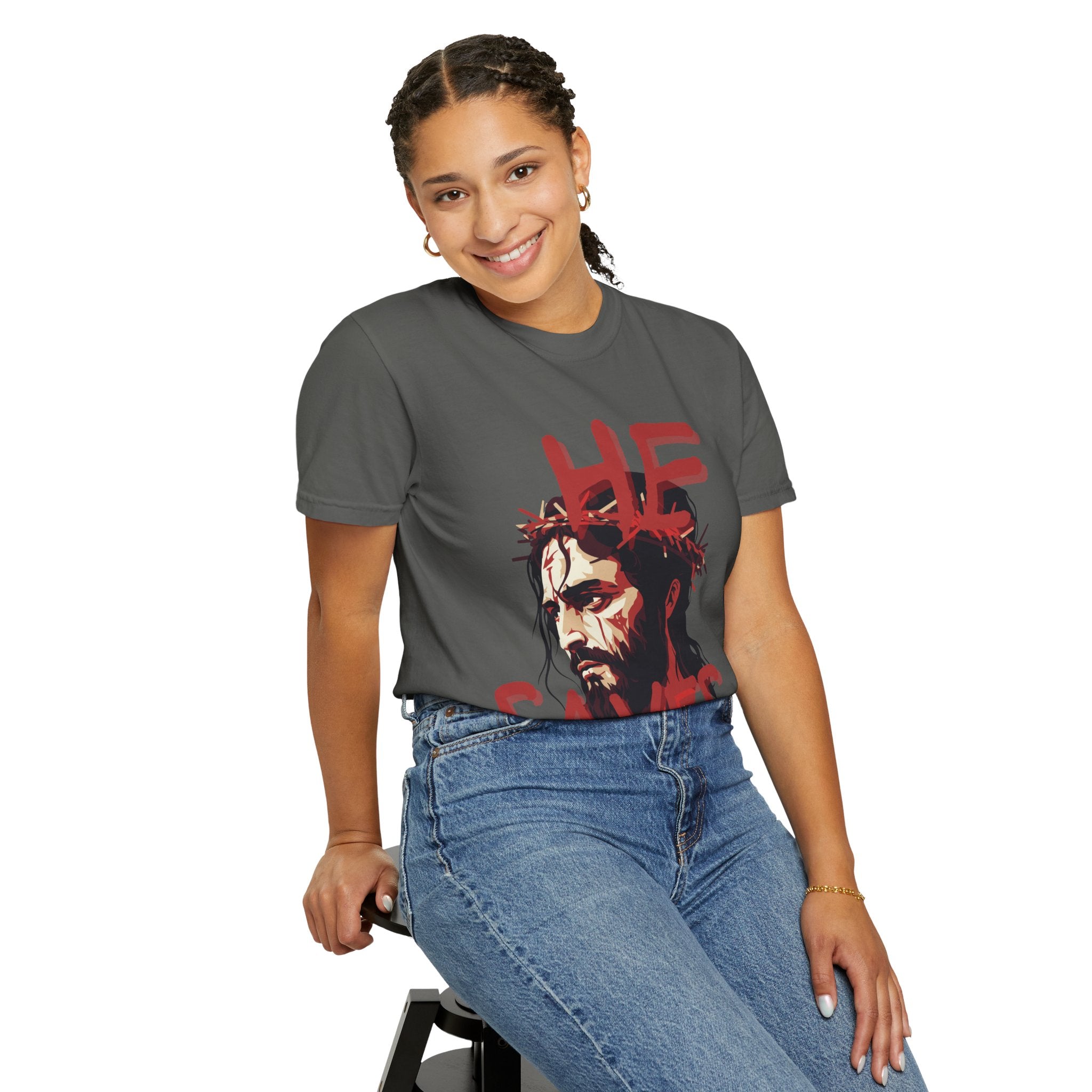 ‘He saves v2’ Woman’s T-shirt - Christian streetwear