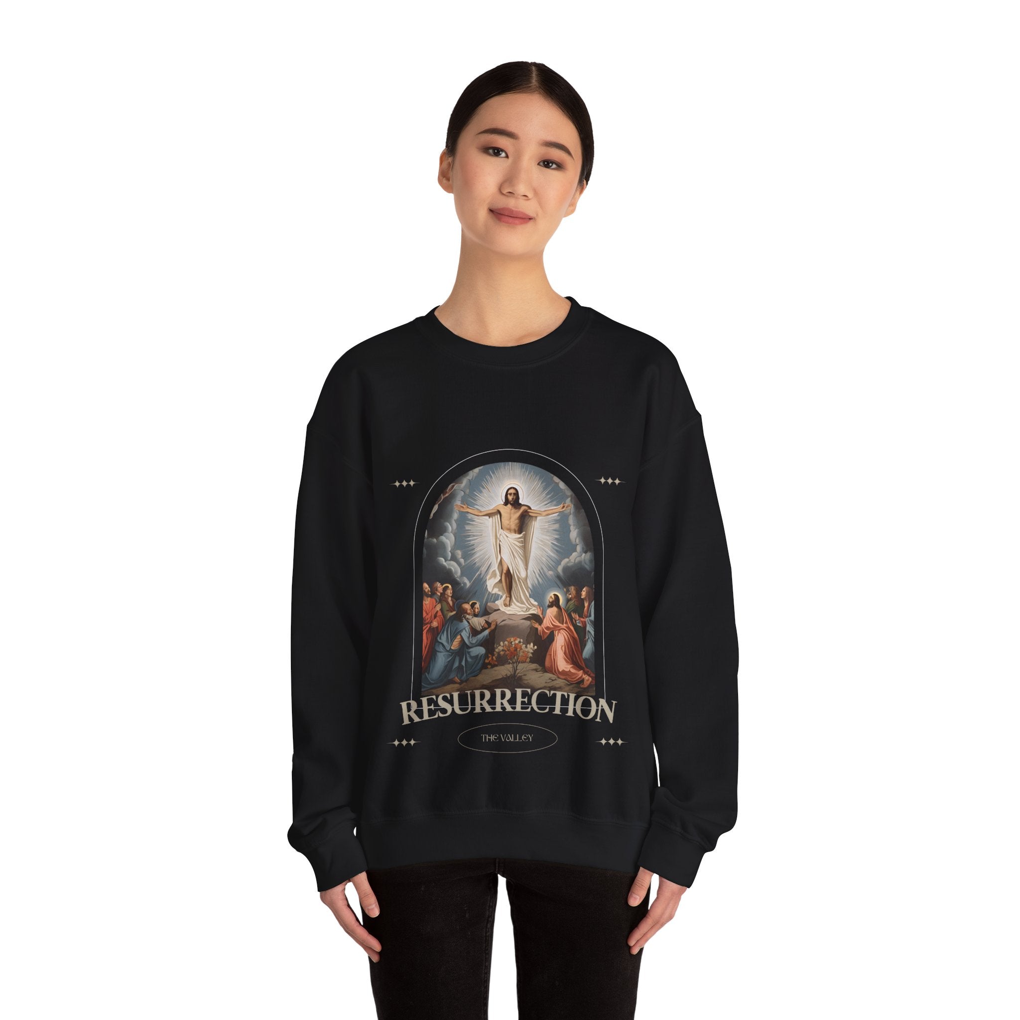 'Resurrection' Unisex Heavy Blend Crewneck - Christian Streetwear