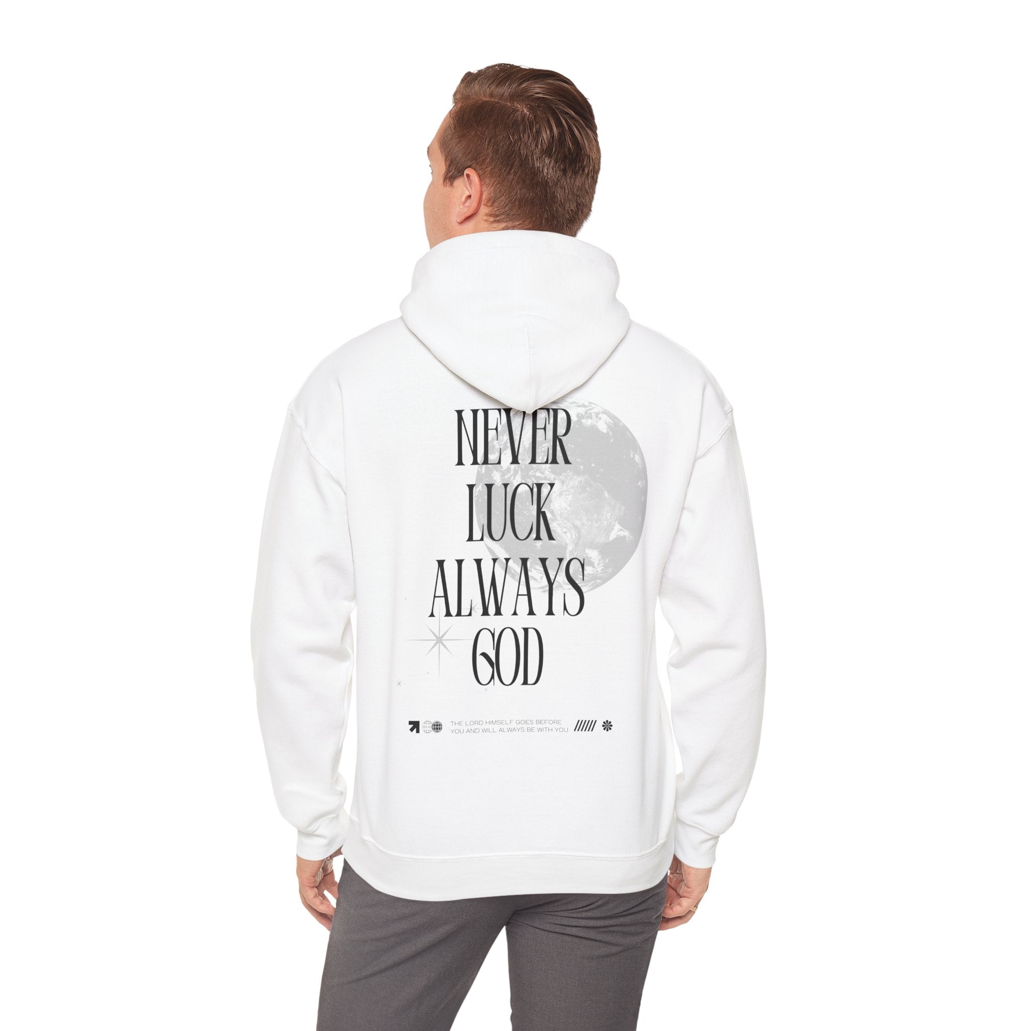 'Never Luck' Unisex Heavy Blend™ - Christian Streetwear