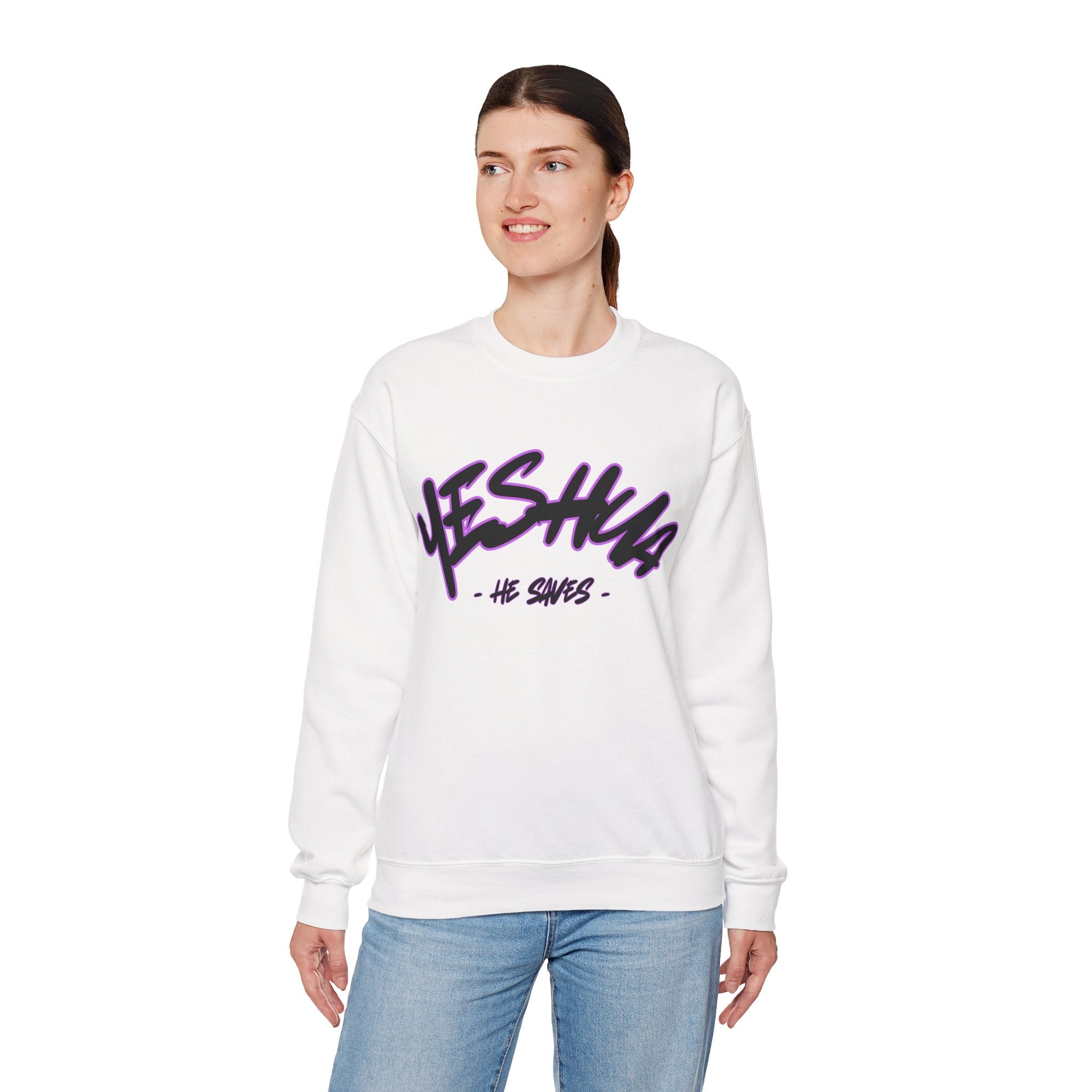 ‘Yeshua’ Heavy Blend™ Crewneck - Christian streetwear