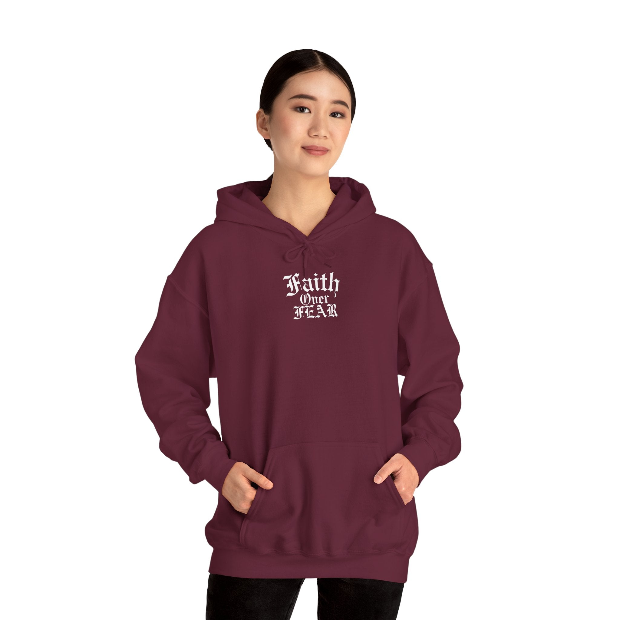 Faith Over Fear Unisex Heavy Hoodie - Christian Streetwear