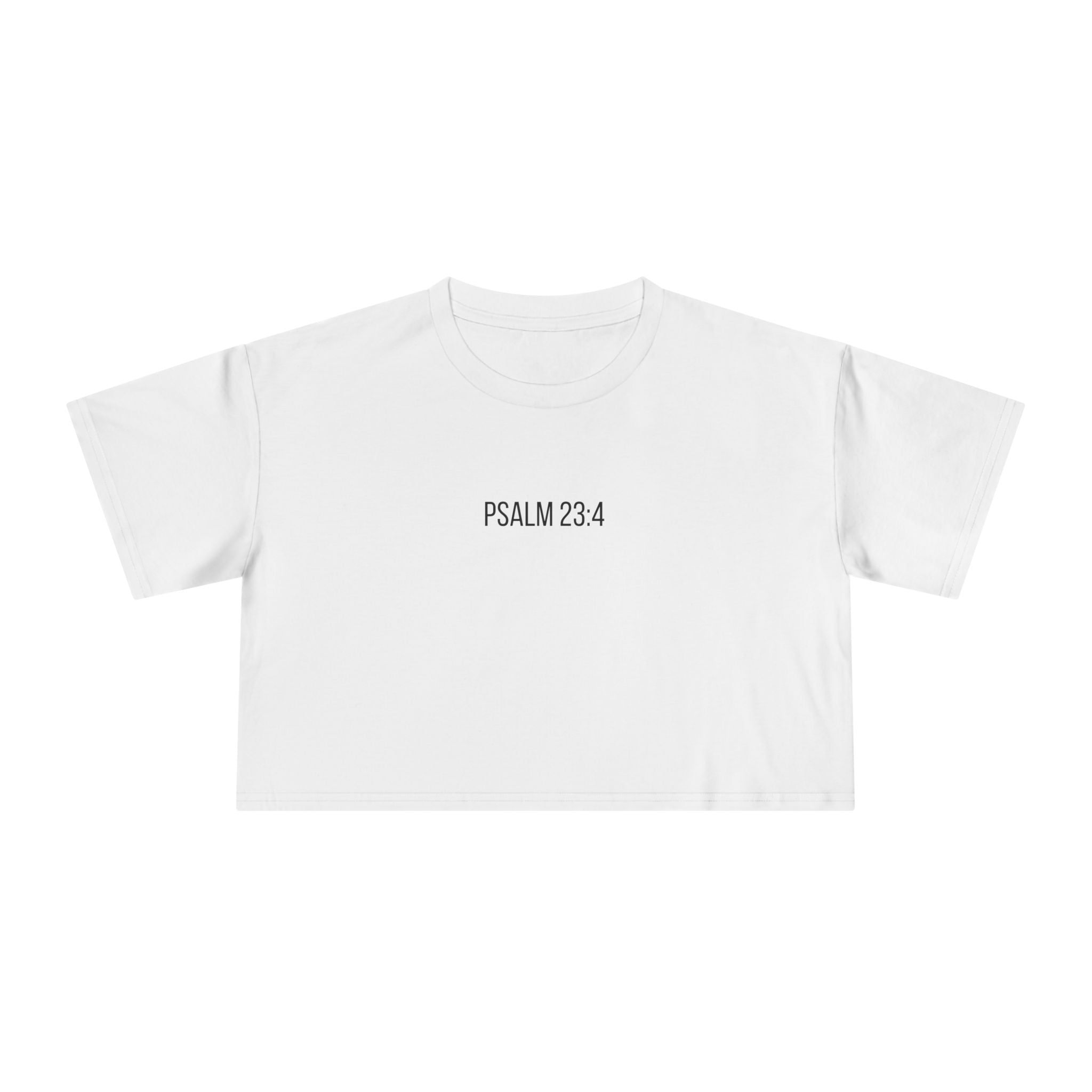‘Psalms 23:4’ Women's Crop Tee - Christian streetwear