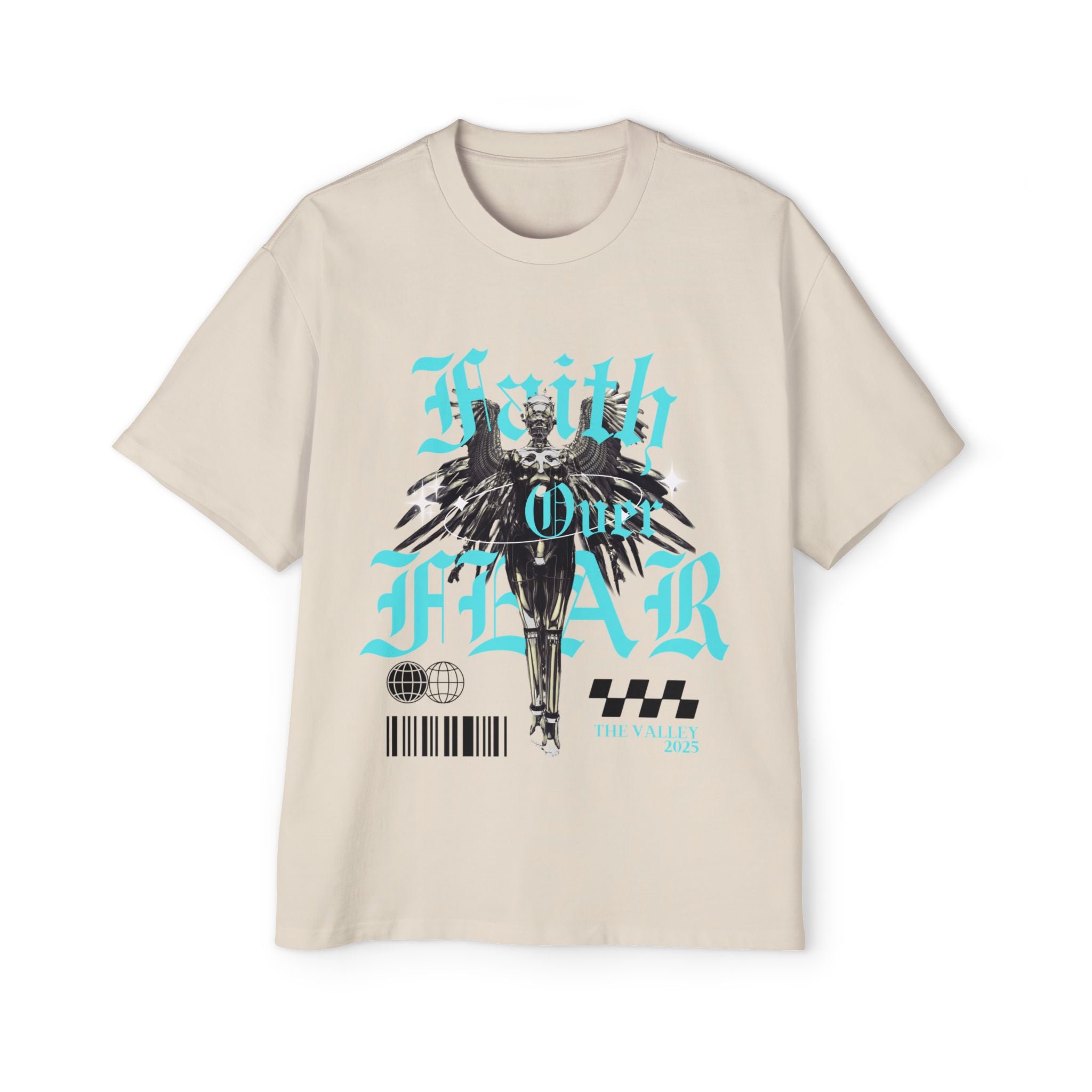 ‘Faith Over Fear’ Heavy Oversized Tee - Christian Streetwear