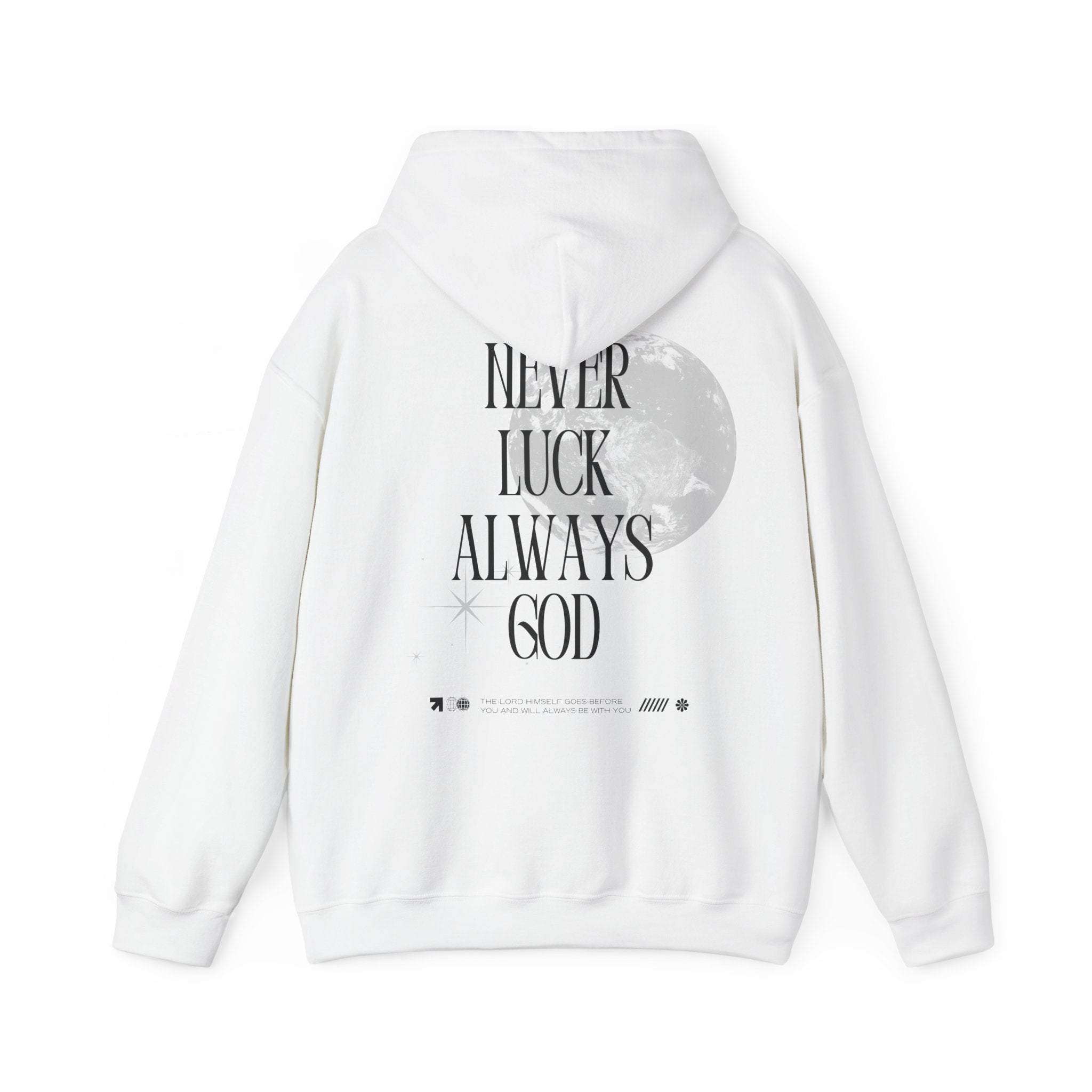 'Never Luck' Unisex Heavy Blend™ - Christian Streetwear