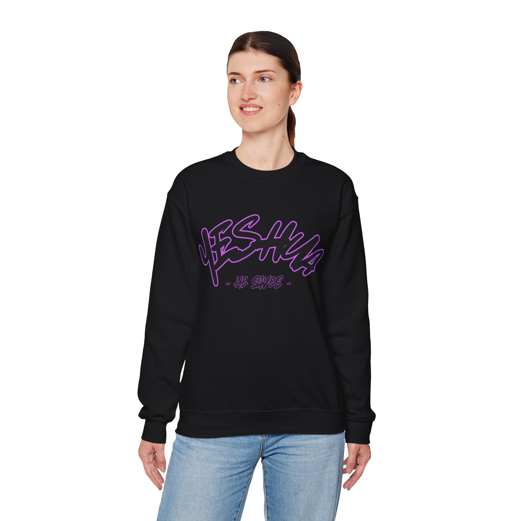 ‘Yeshua’ Heavy Blend™ Crewneck - Christian streetwear