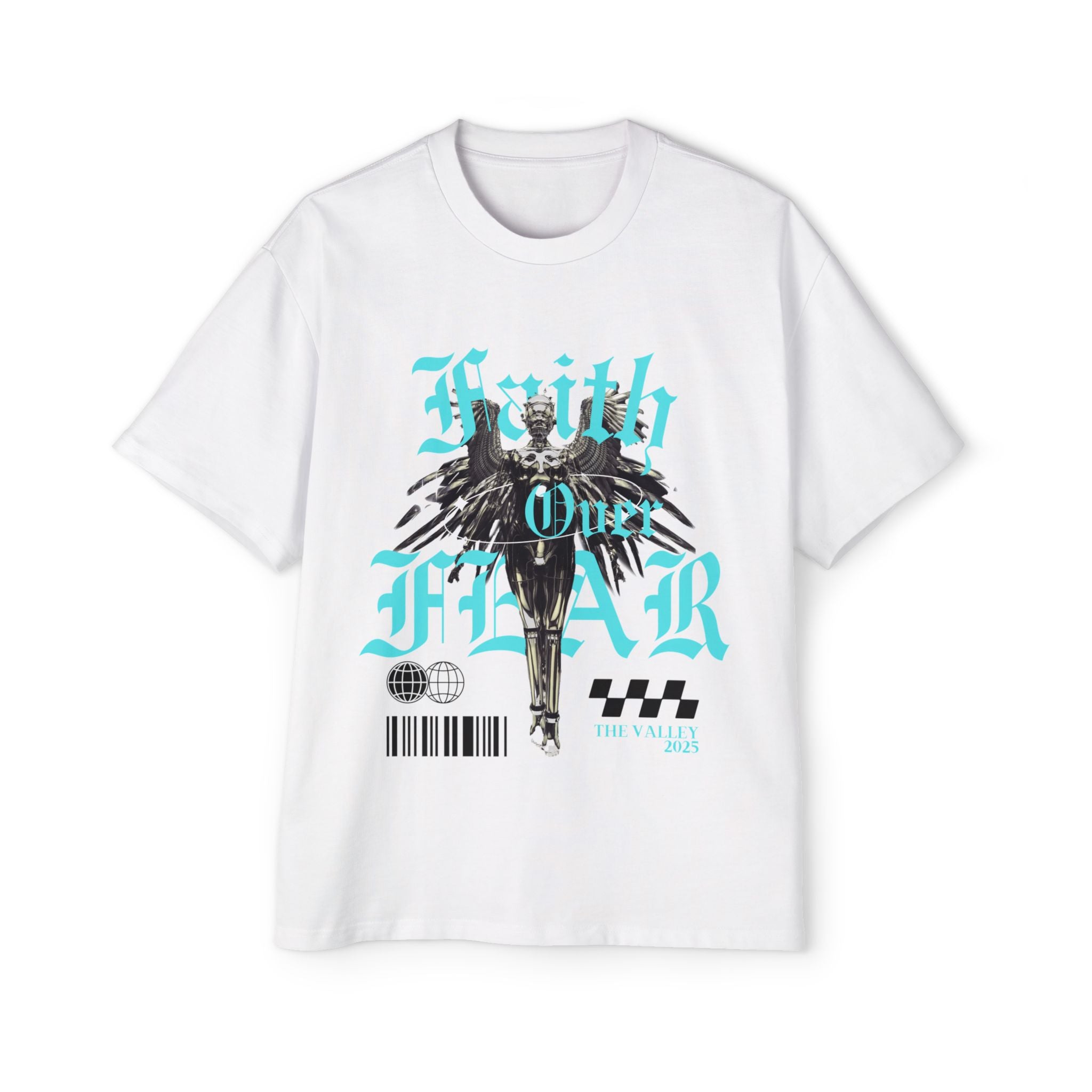 ‘Faith Over Fear’ Heavy Oversized Tee - Christian Streetwear