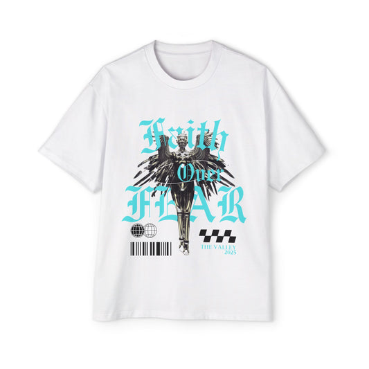 ‘Faith Over Fear’ Heavy Oversized Tee - Christian Streetwear